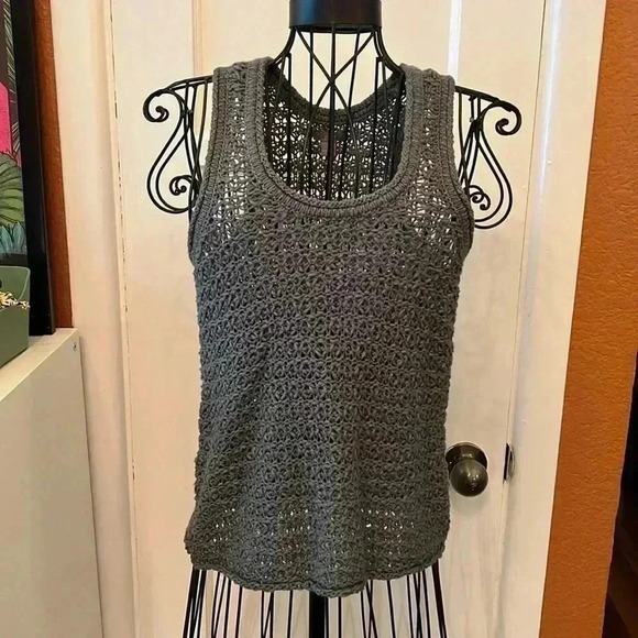 Aerie Knit Crochet Tank Top-Sz XS - Picture 1 of 6